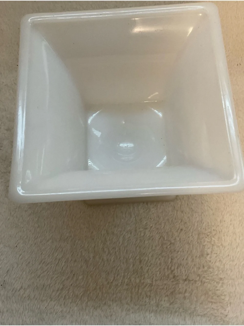 White Ceramic Square Pedestal Serving Dish